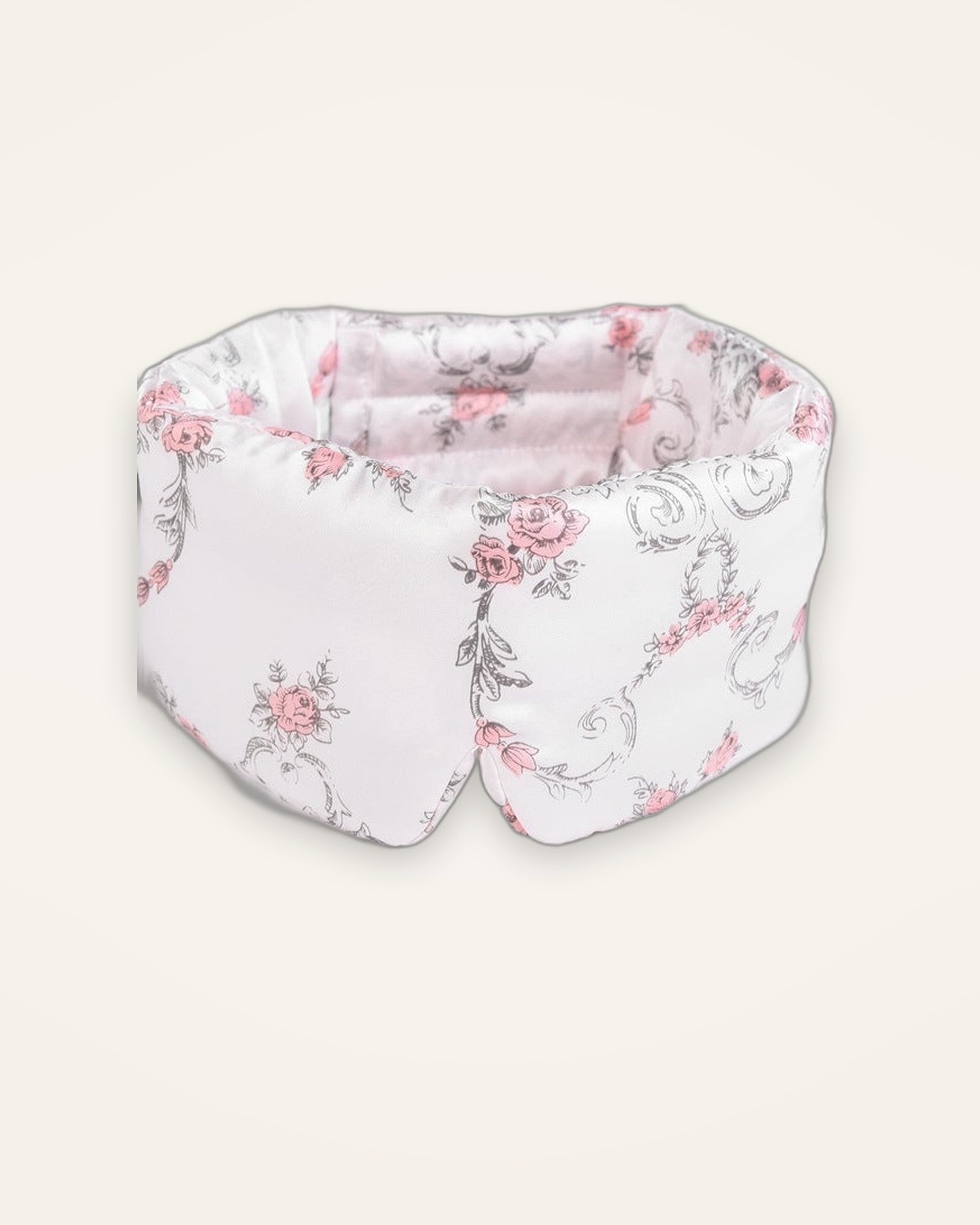 Arvell Mulberry Silk Sleep Mask in Black Rose