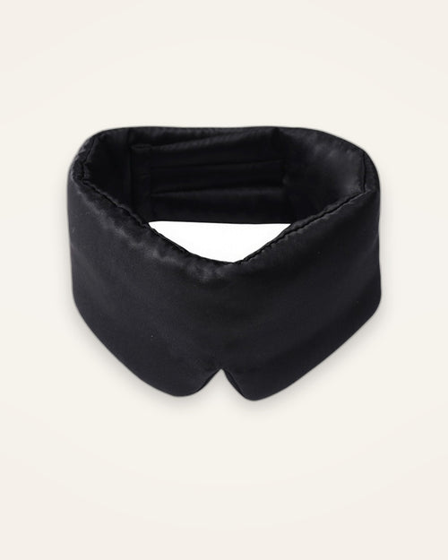 Arvell Mulberry Silk Sleep Mask in Black